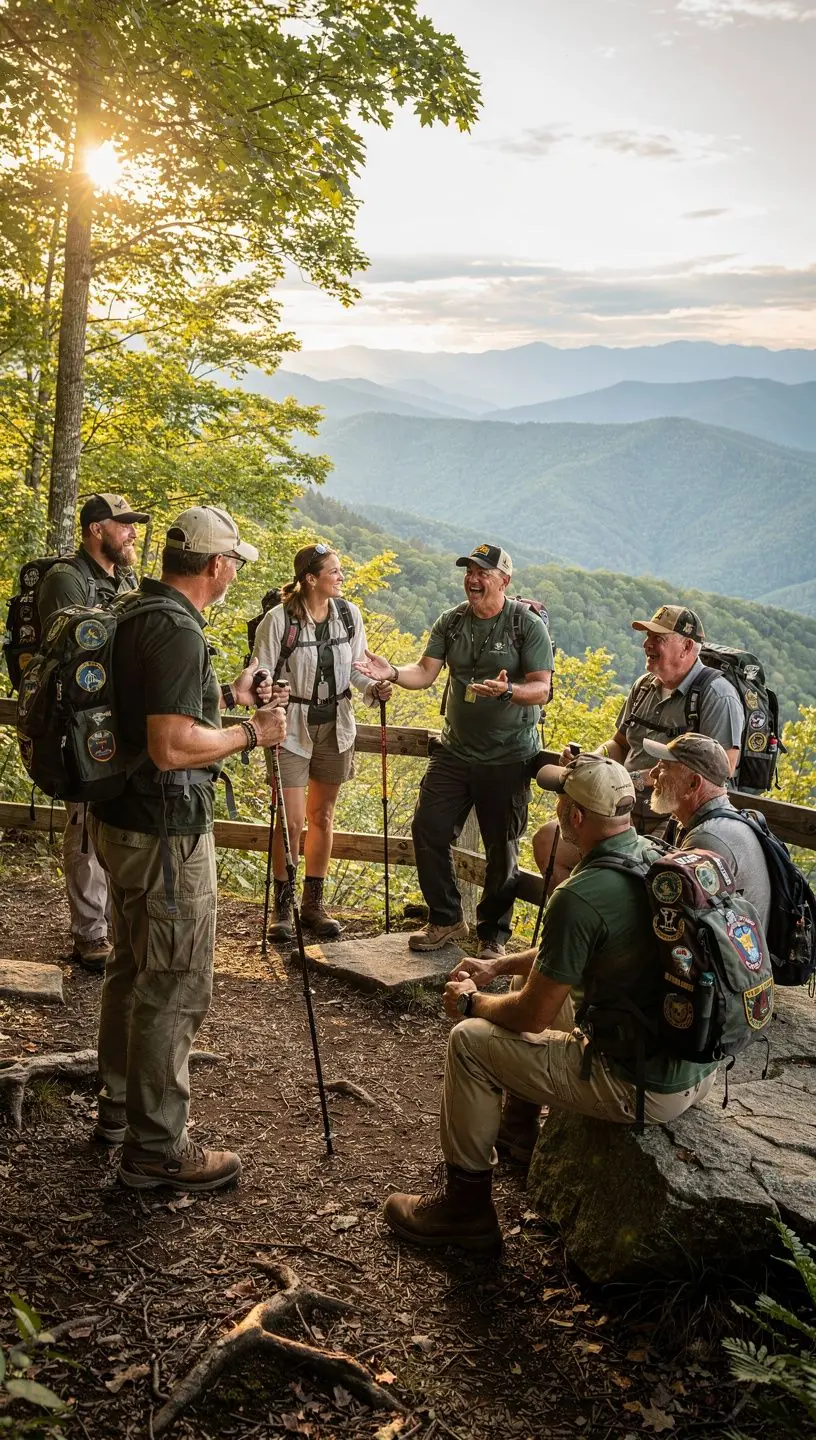 Grupa żołnierzy uczestniczących w wycieczce edukacyjnej po historycznych miejscach.